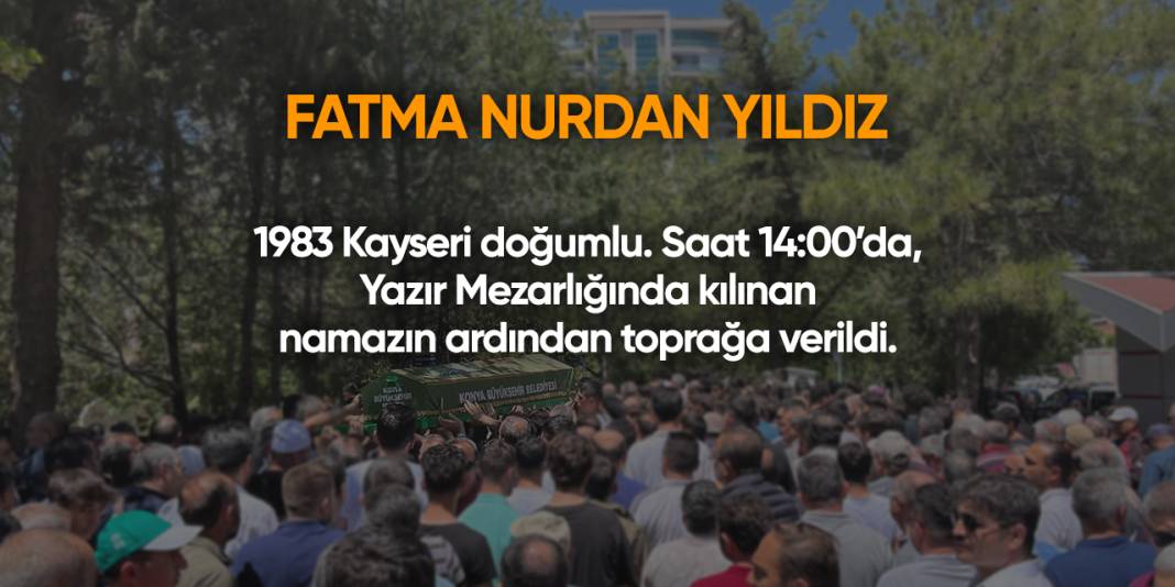 Konya'da bugün vefat edenler | 28 Ocak 2025 12